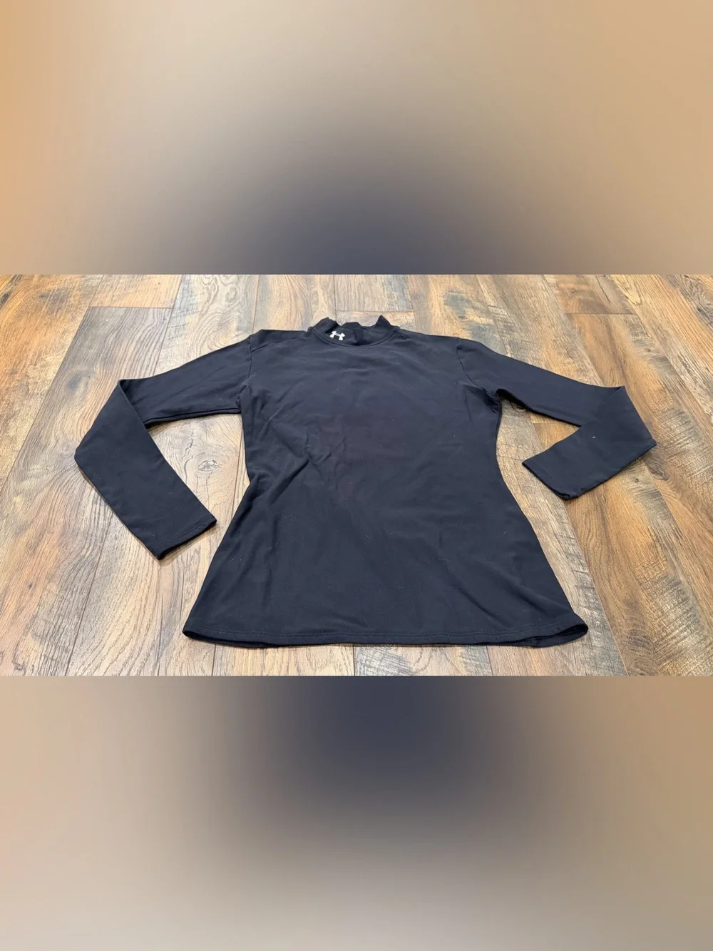Under Armour Fitted Mock Neck Long Sleeve Athletic Top Base Layer, Youth Size XL
